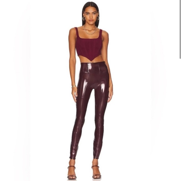 NEW SPANX - TALL length SPANXshape™ Faux Leather Patent Leggings - Picture 4 of 10